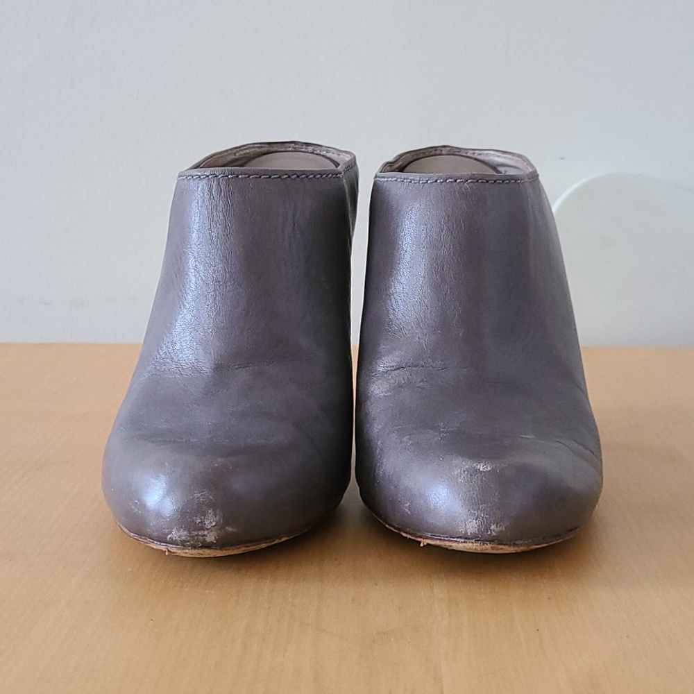 Belle Sigerson Morrison Grey Leather Mules - sz 7 - Picture 2 of 13
